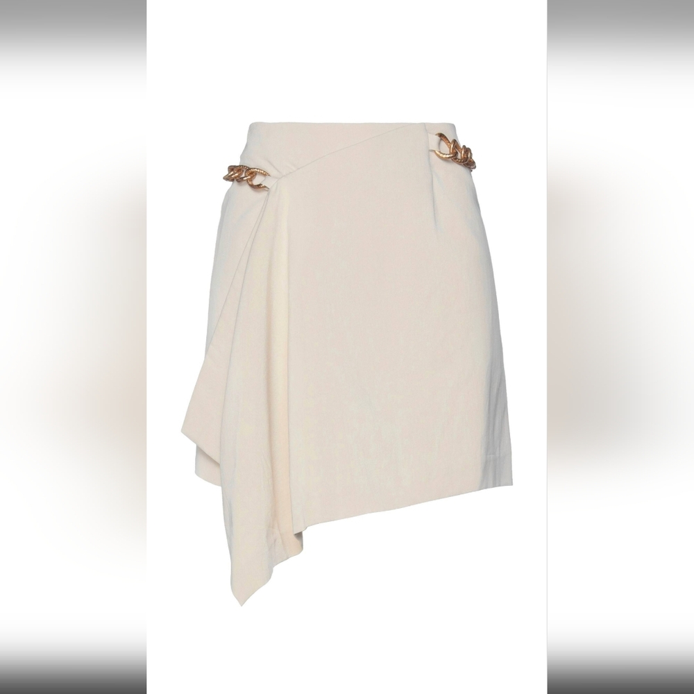 Givenchy Cream Embellished Asymmetrical Mini Skirt